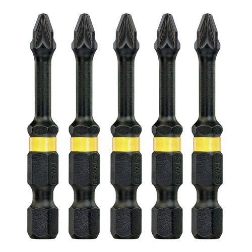 Löökkruvikeerajate otsakute komplekt DeWalt FLEXTORQ; PZ3; 57 mm; 5 tk