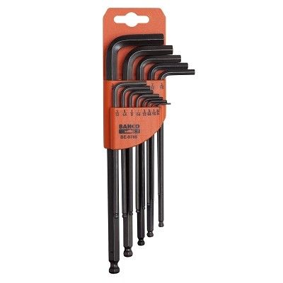 L-tüüpi kuuskant võtmete komplekt Bahco BE-9780; 0,050-5/16''; 12 tk