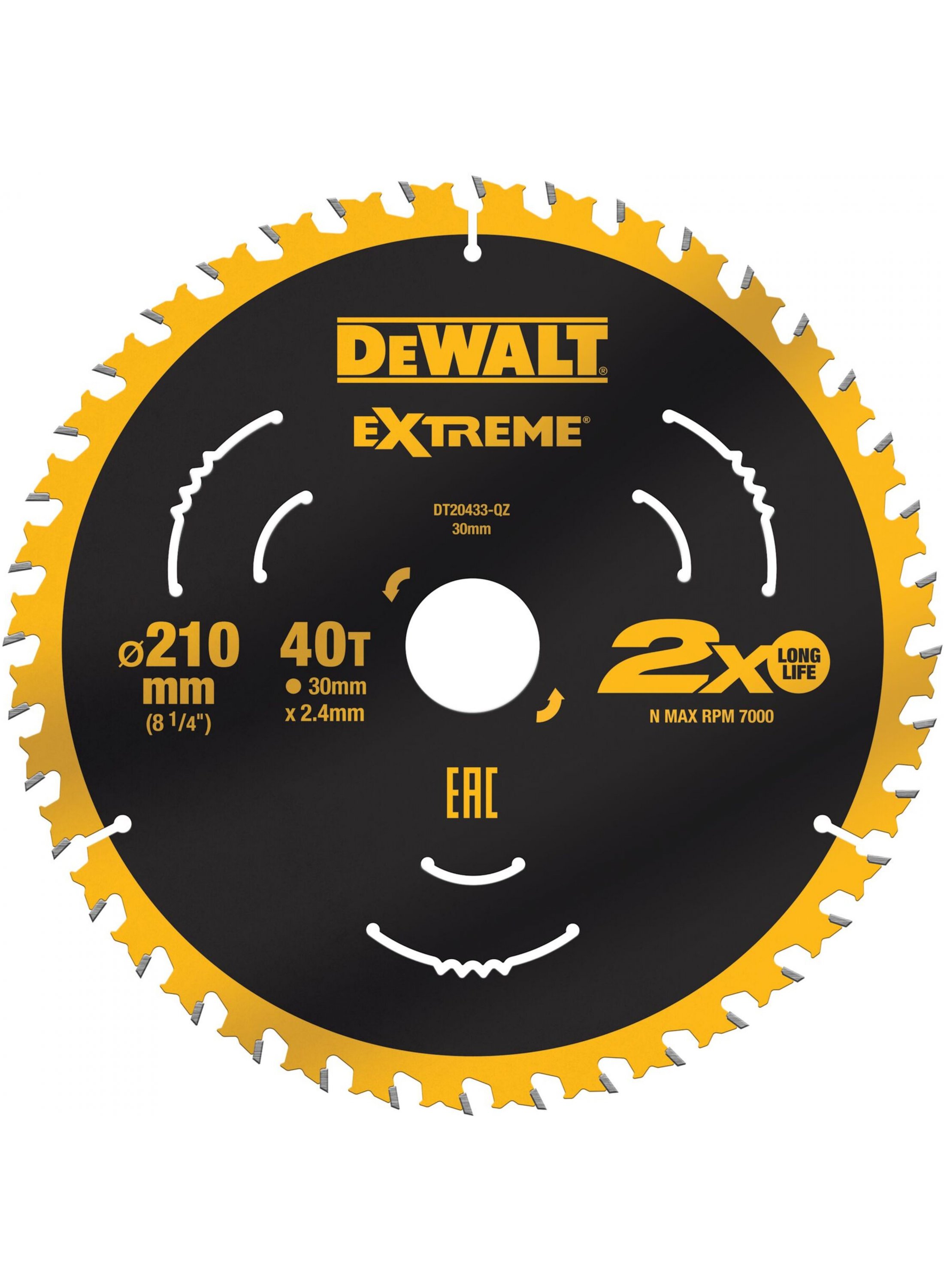 Lõikeketas DeWalt DT20433-QZ; 210x30 mm; Z40
