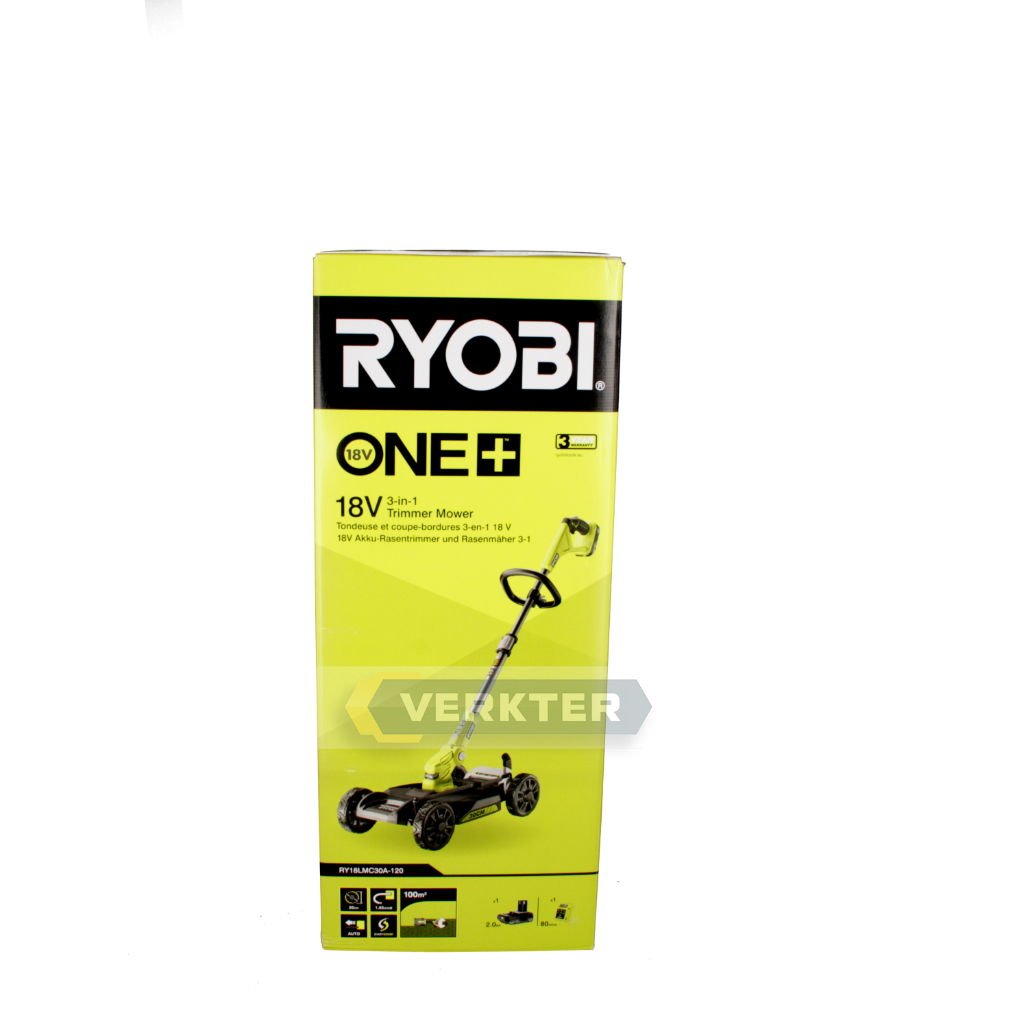 Muruniiduk Ryobi RY18LMC30A-120; 18 V; 1x2,0 Ah aku