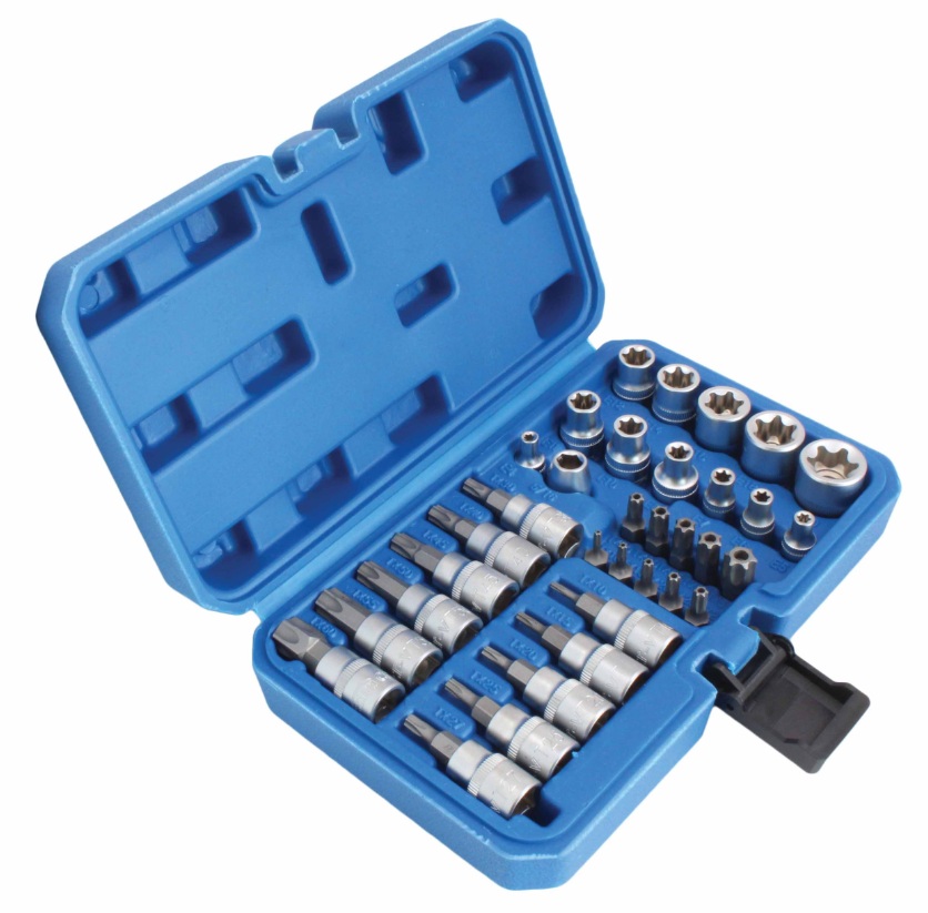 Padrunite ja otsikute komplekt SATRA S-34TES; 3/8''; 34 tk