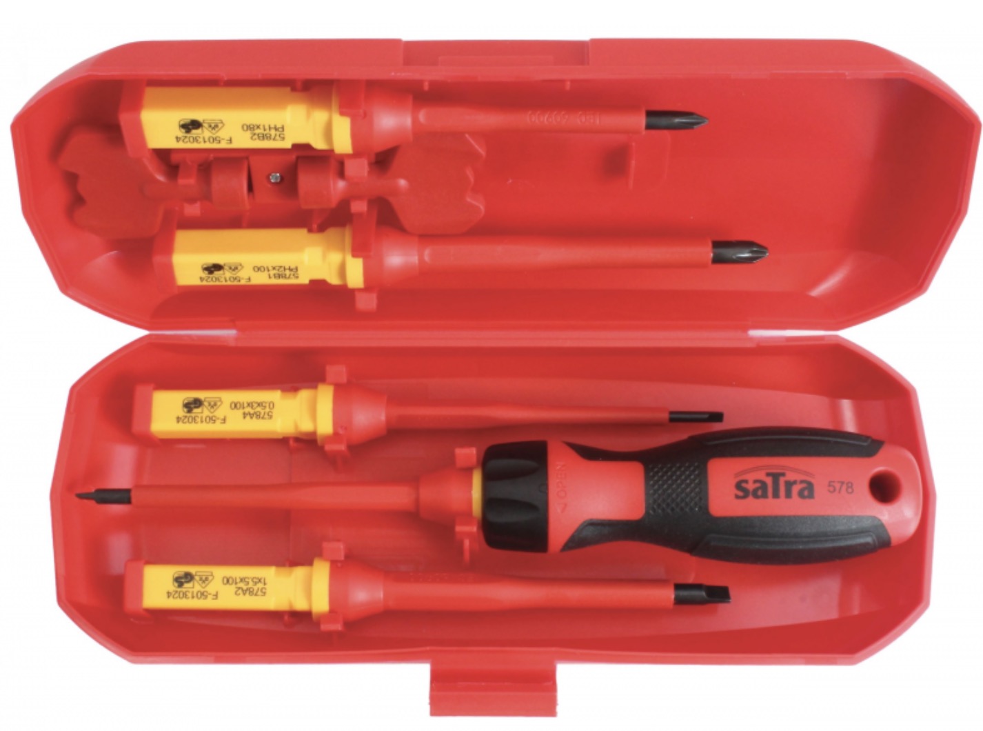 Isoleeritud (1000 V) kruvikeeraja komplekt SATRA S-VDE7S; 7 tk