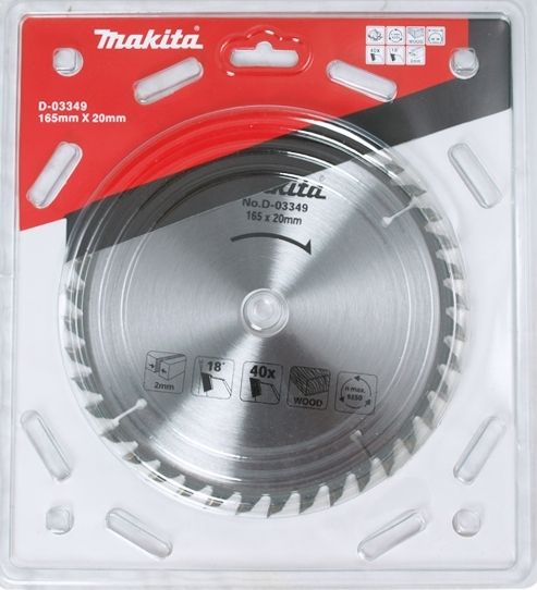 Saeketas puidule Makita; 165x2x20,0 mm; Z40; 18°