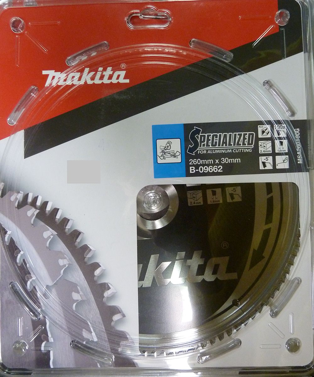 Saeketas alumiiniumile Makita; 260x2,4x30,0 mm; Z100; -5°