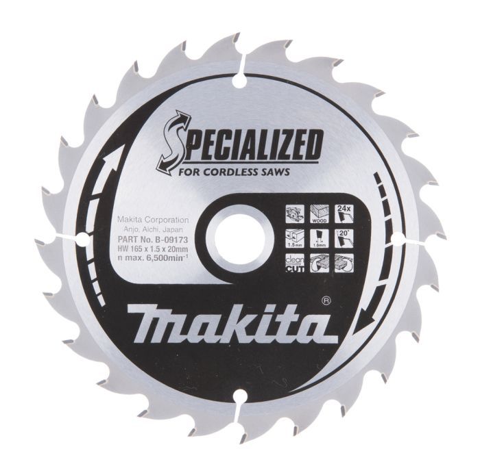 Saeketas puidule Makita; 165x1,5x20,0 mm; Z24; 20°