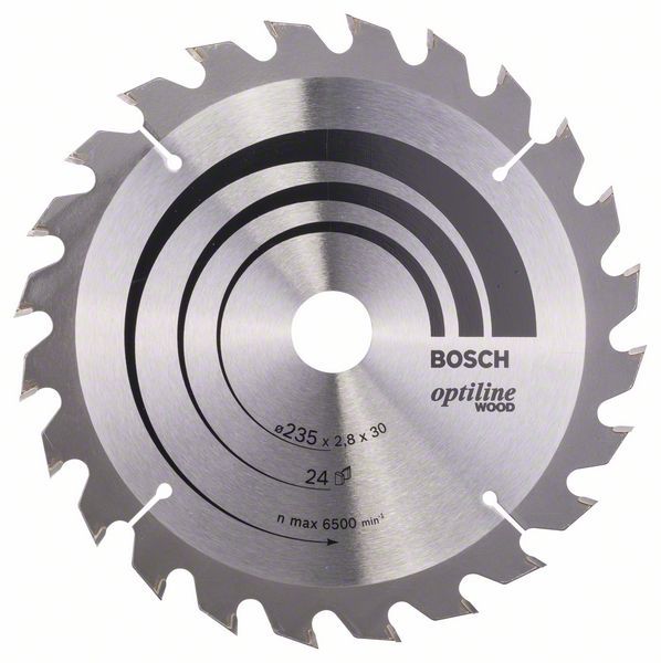 Saeketas puidule Bosch OPTILINE WOOD; 235x2,8x30,0 mm; Z24; 15°