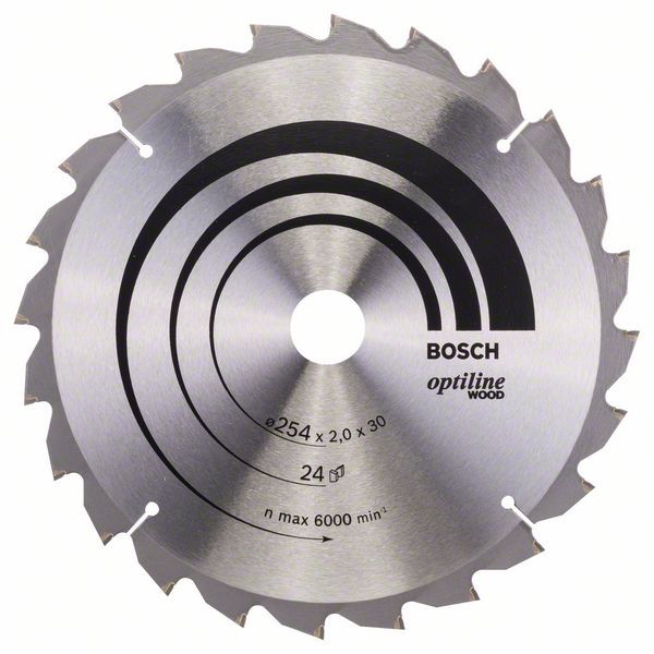 Saeketas puidule Bosch SPEEDLINE WOOD; 254x2x30,0 mm; Z24; 15°