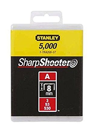 Klambrid Stanley Light Duty; 8 mm; 5000 tk.; tüüp A; tsingitud