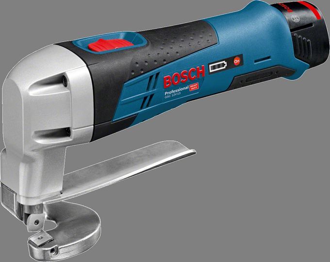 Juhtmevabad õhukese lehtmetalli lõikekäärid Bosch GSC 12V-13 (ilma aku ja laadijata)