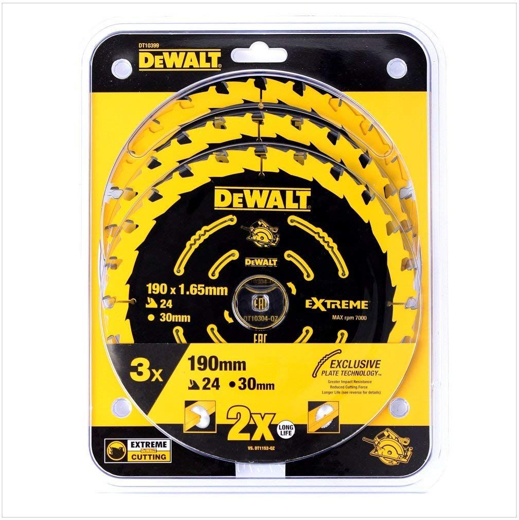 Saeketas puidule DeWalt; 190x1,65x30,0 mm; Z24; 18°