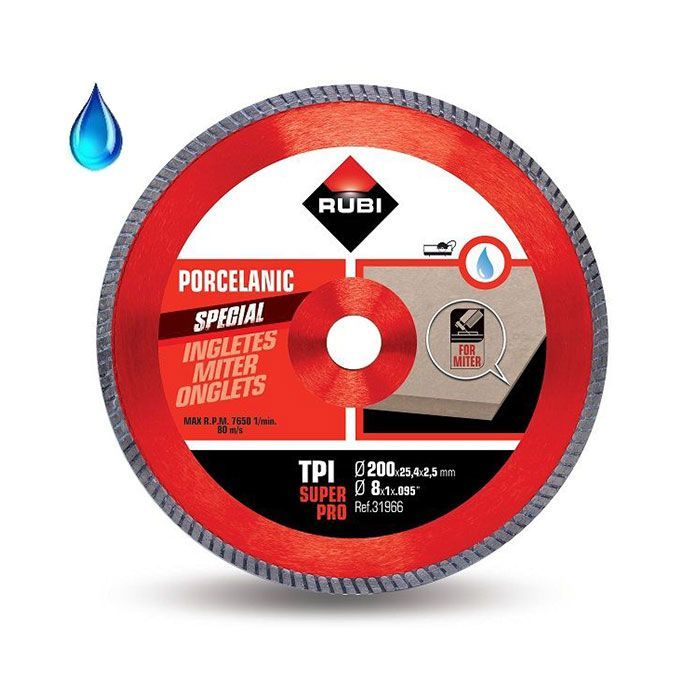 Teemantlõikeketas märglõikamiseks Rubi TPI 200 SUPERPRO; 200 mm