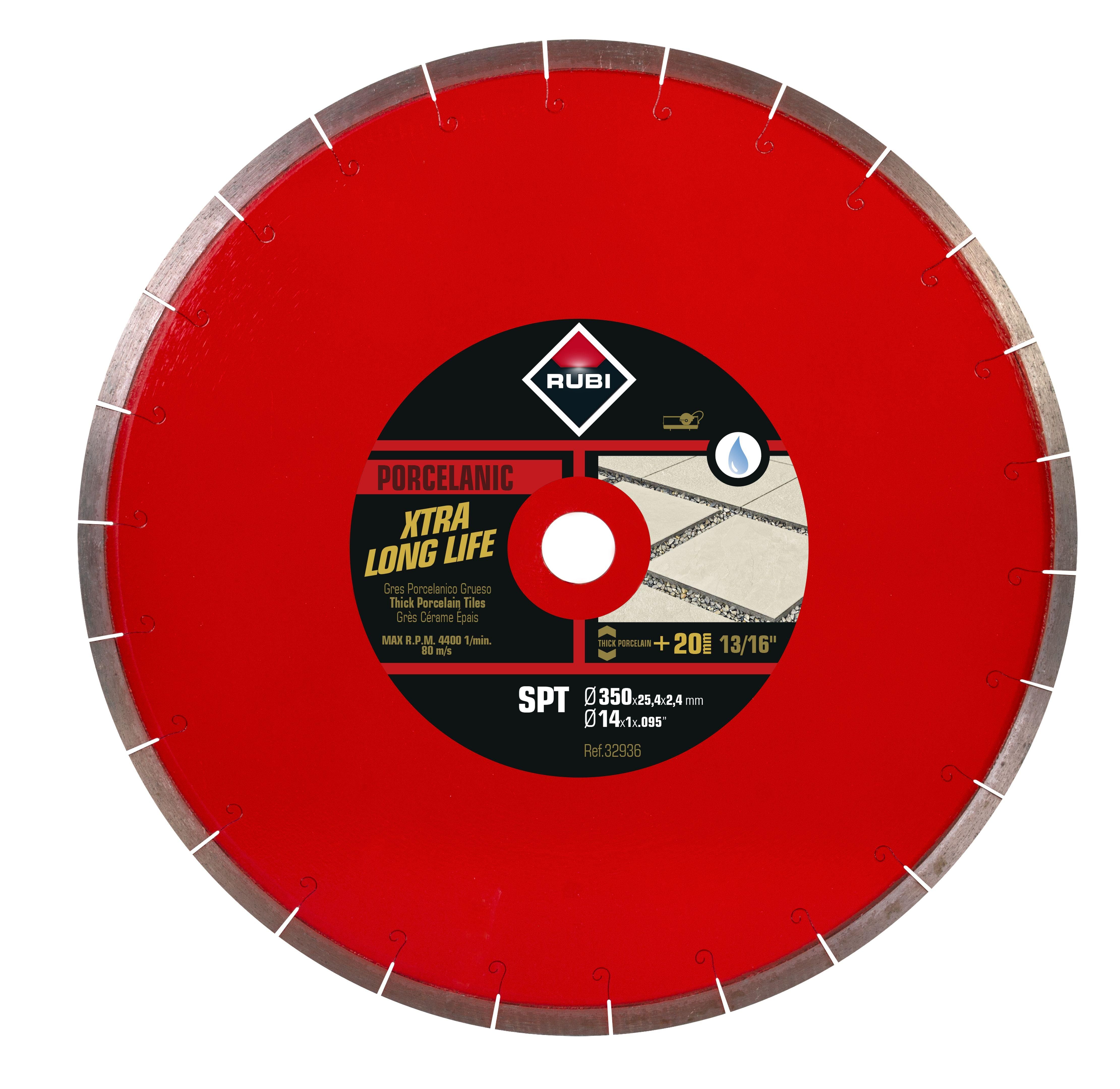 Teemantlõikeketas märglõikamiseks Rubi SPT 350 PREMIUM; 350 mm