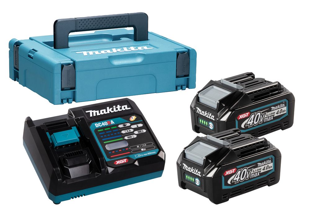 Tarvikute komplekt Makita 191J97-1; 40 V; 2x4,0 Ah aku + laadija DC40RA