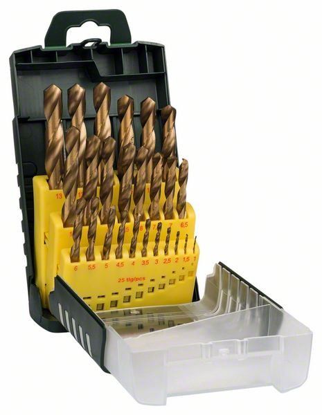 Puuride komplekt Bosch HSS-TiN; 1-13 mm; 25 tk