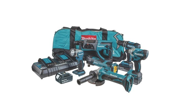 Tööriistakomplekt Makita DLX6100PX1 (DHP482 + DTD156 + DTM51Z + DHR202 + DGA452 +...