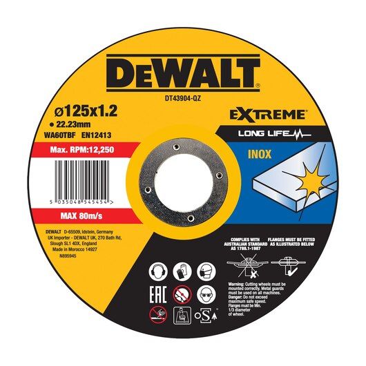 Abrasiiv lõikeketas DeWalt DT43904-QZ; 125x22,23 mm