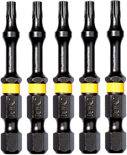 Löökkruvikeerajate otsakute komplekt DeWalt FLEXTORQ; T15; 57 mm; 5 tk