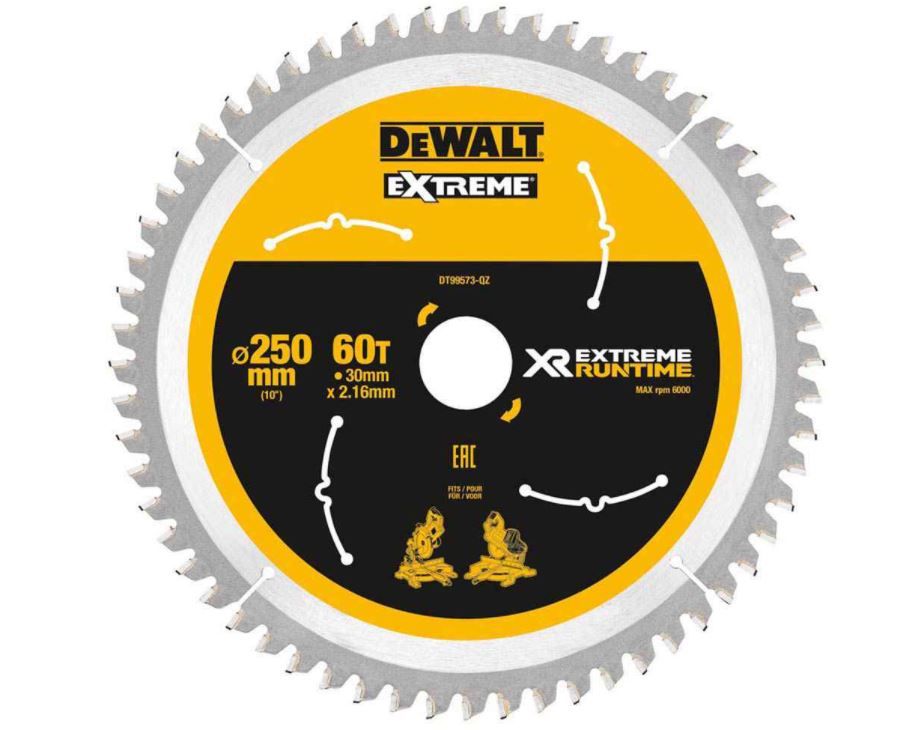 Saeketas puidule DeWalt DT99573-QZ; 250x30 mm; 60T