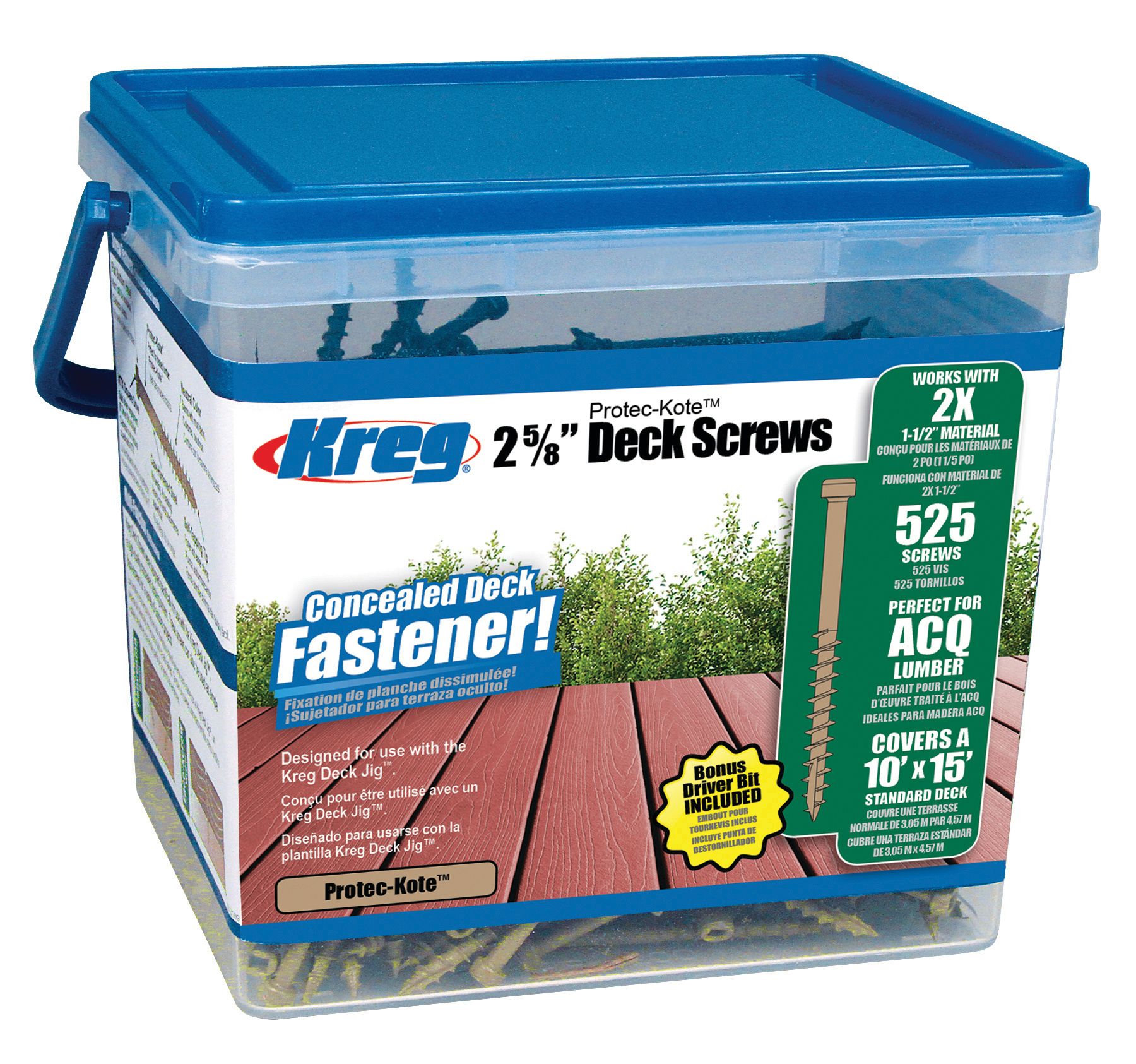 Puidukruvi Kreg SDK-C262W; Pan-Head; 2,625''; 67 mm; 525 tk