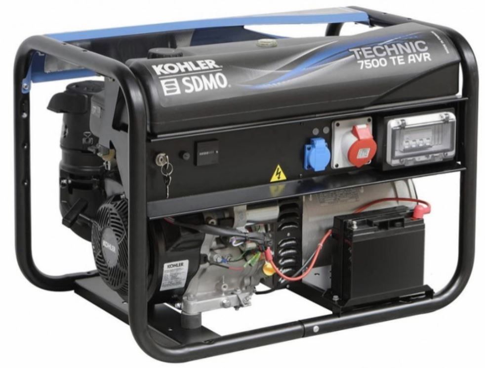 Generaator SDMO TECHNIC 7500 TE AVR C5; 6,5 kW; bensiinimootoriga