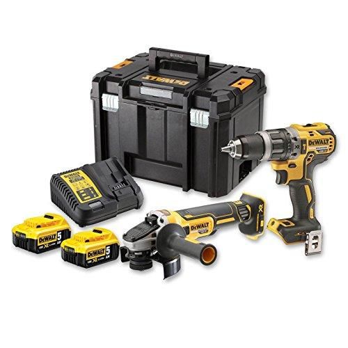 Tööriistakomplekt DeWalt DCK2080P2T-QW (DCD796 + DCG405); 18 V; 2x5,0 Ah aku