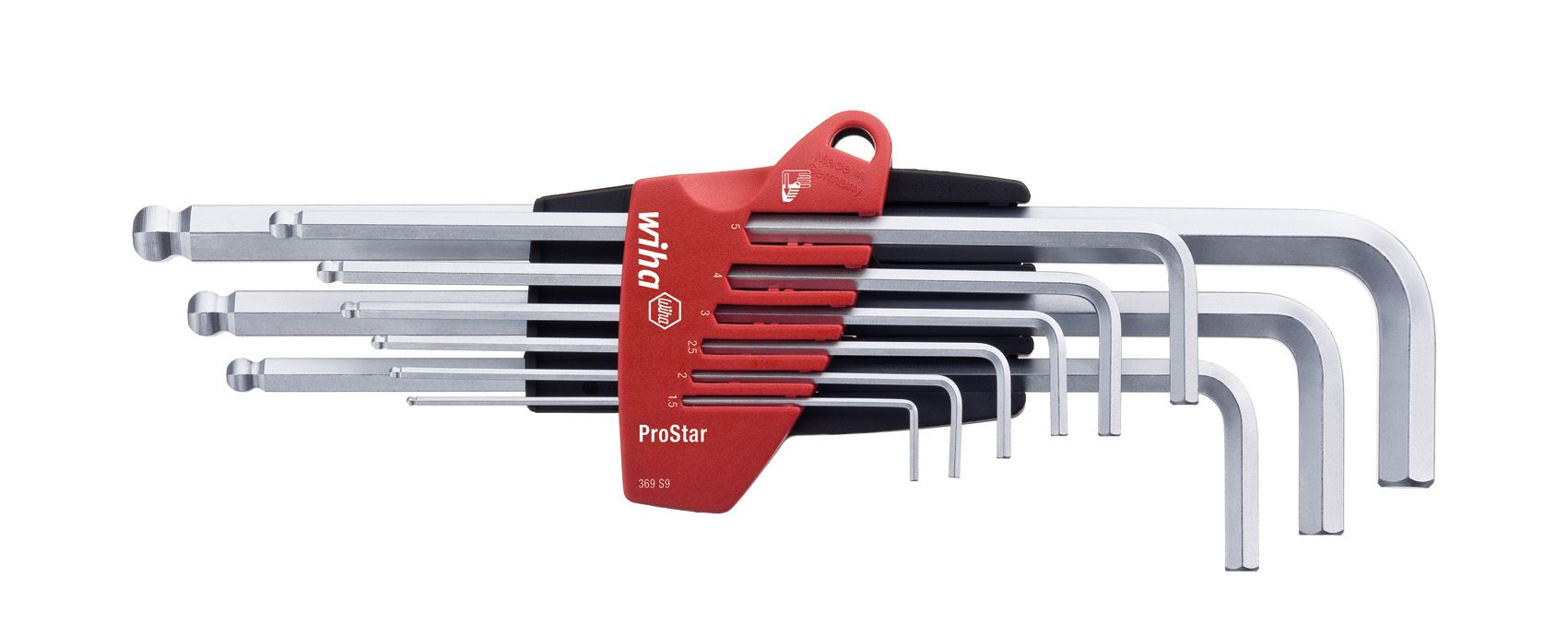 L-tüüpi kuuskant võtmete komplekt Wiha ProStar; HEX 1,5-10 mm; 9 tk