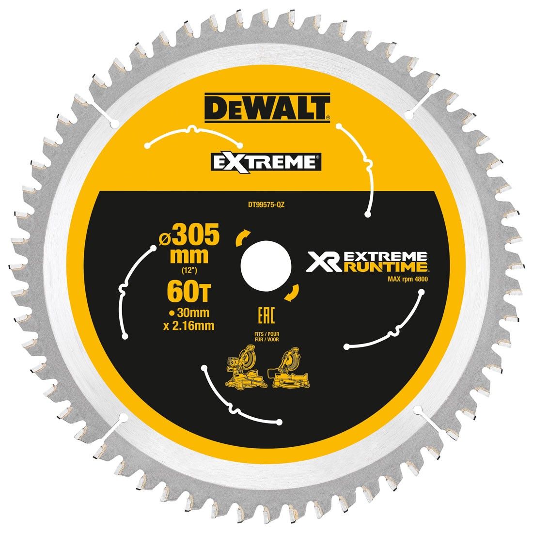 Saeketas puidule DeWalt DT99575-QZ; 305 mm; 7°