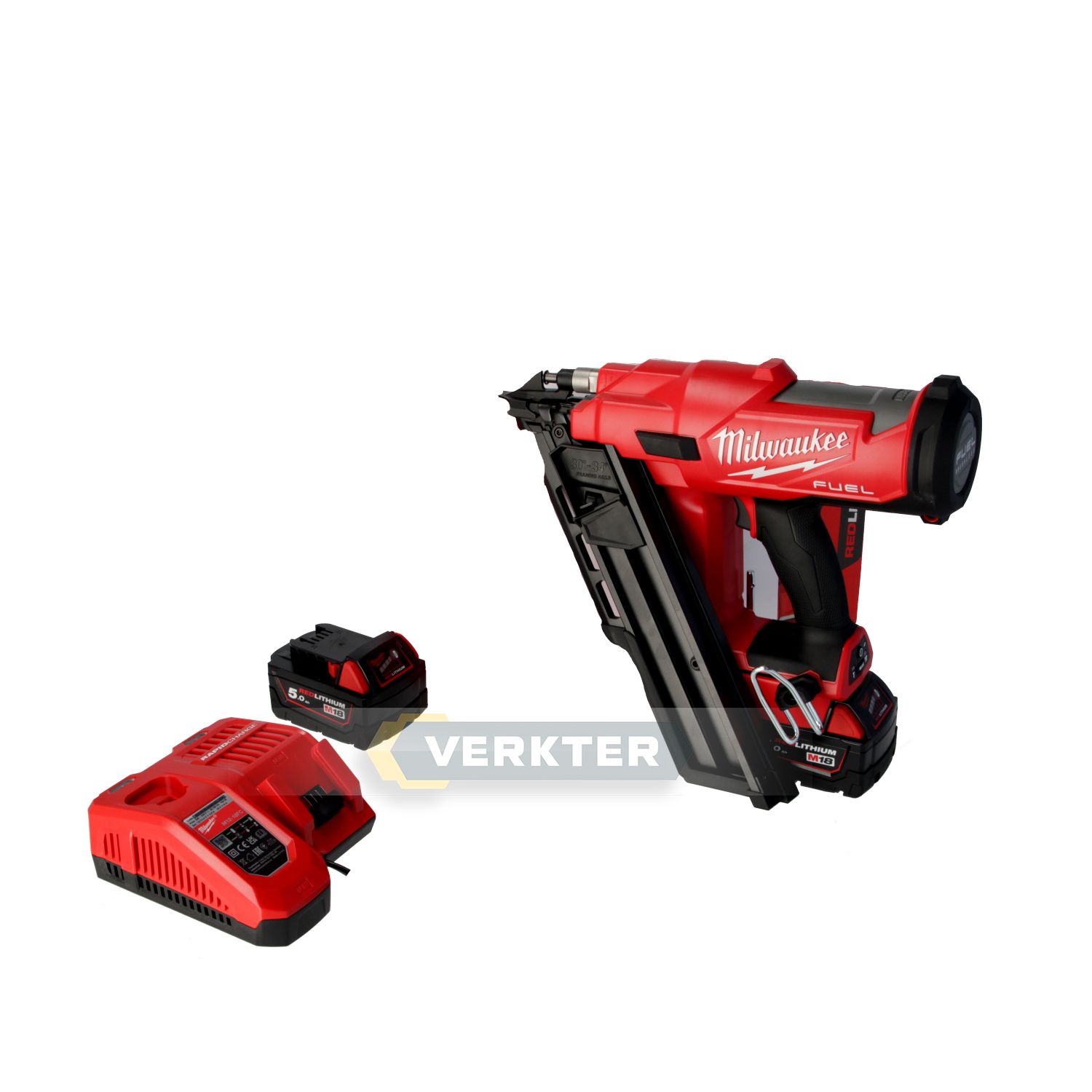 Naelapüstol Milwaukee M18FFN-502C; 18 V; 2x5,0 Ah aku
