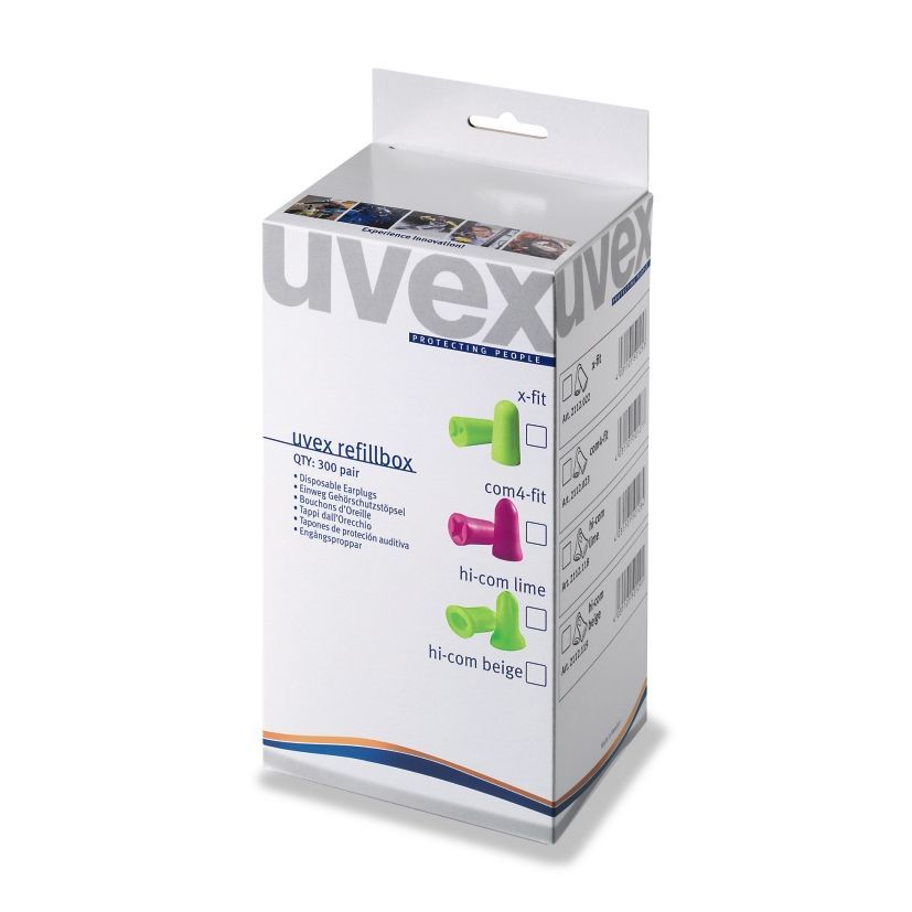 Kõrvatropid Uvex X-fit; REFILL One2Click; 37 dB; 300 tk