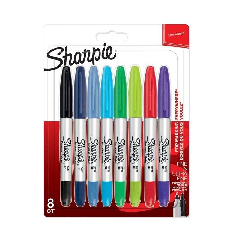 Markeri komplekt Sharpie Twin Tip; 8 tk