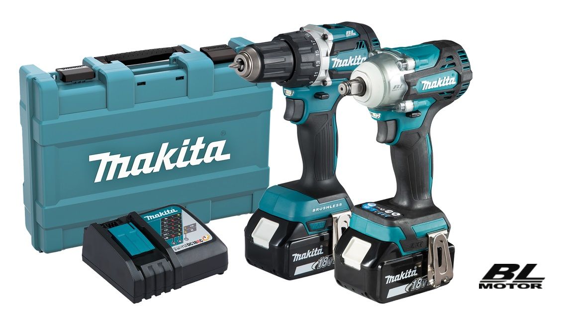 Tööriistakomplekt Makita DLX2410G (DDF484 + DTW300); 18 V; 2x6,0 Ah aku