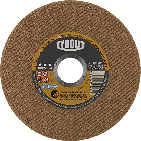 Saeketas alumiiniumile Tyrolit 34332822; 41F; 125x1,0x22,23 mm; A60N-BFP