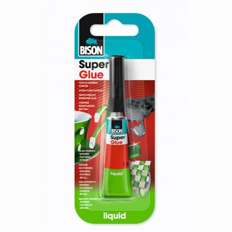 Universaalne liim Bison 6310725 Super Glue Liquid; 3 g