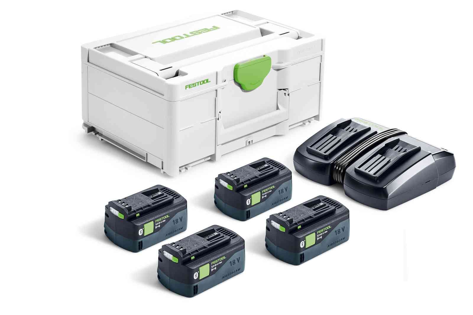 Tarvikute komplekt Festool SYS 18V 4x5,0/TCL 6 DUO; 18 V; 4x5,0 Ah aku