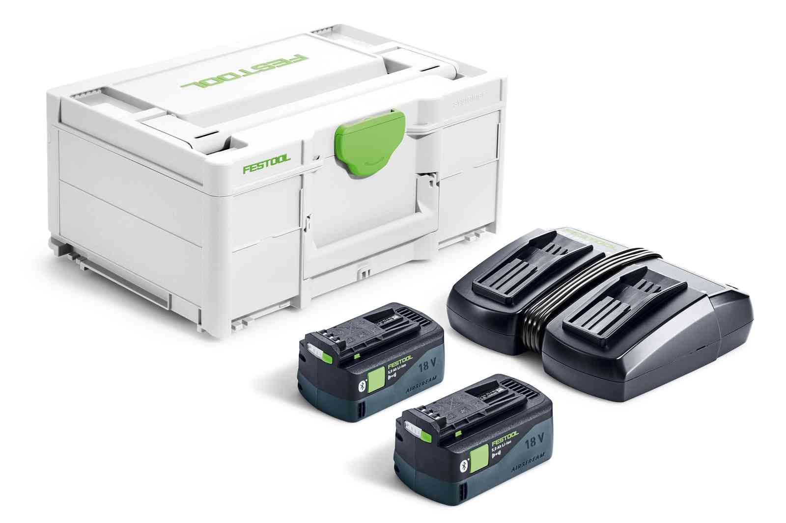 Tarvikute komplekt Festool SYS 18V 2x5,0/TCL 6 DUO; 18 V; 2x5,0 Ah aku