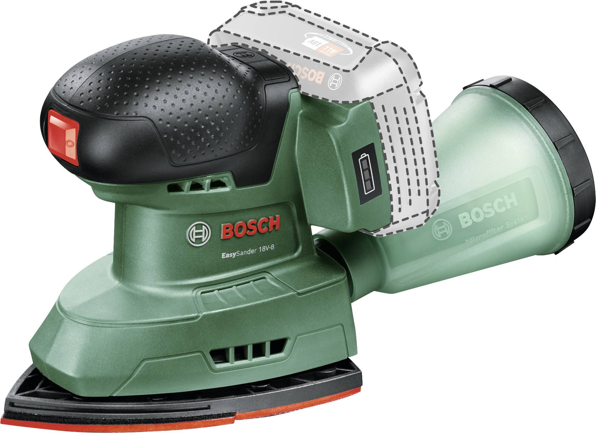 Kolmnurklihvija Bosch Easy Sander 18V-8; 18 V (ilma aku ja laadijata)