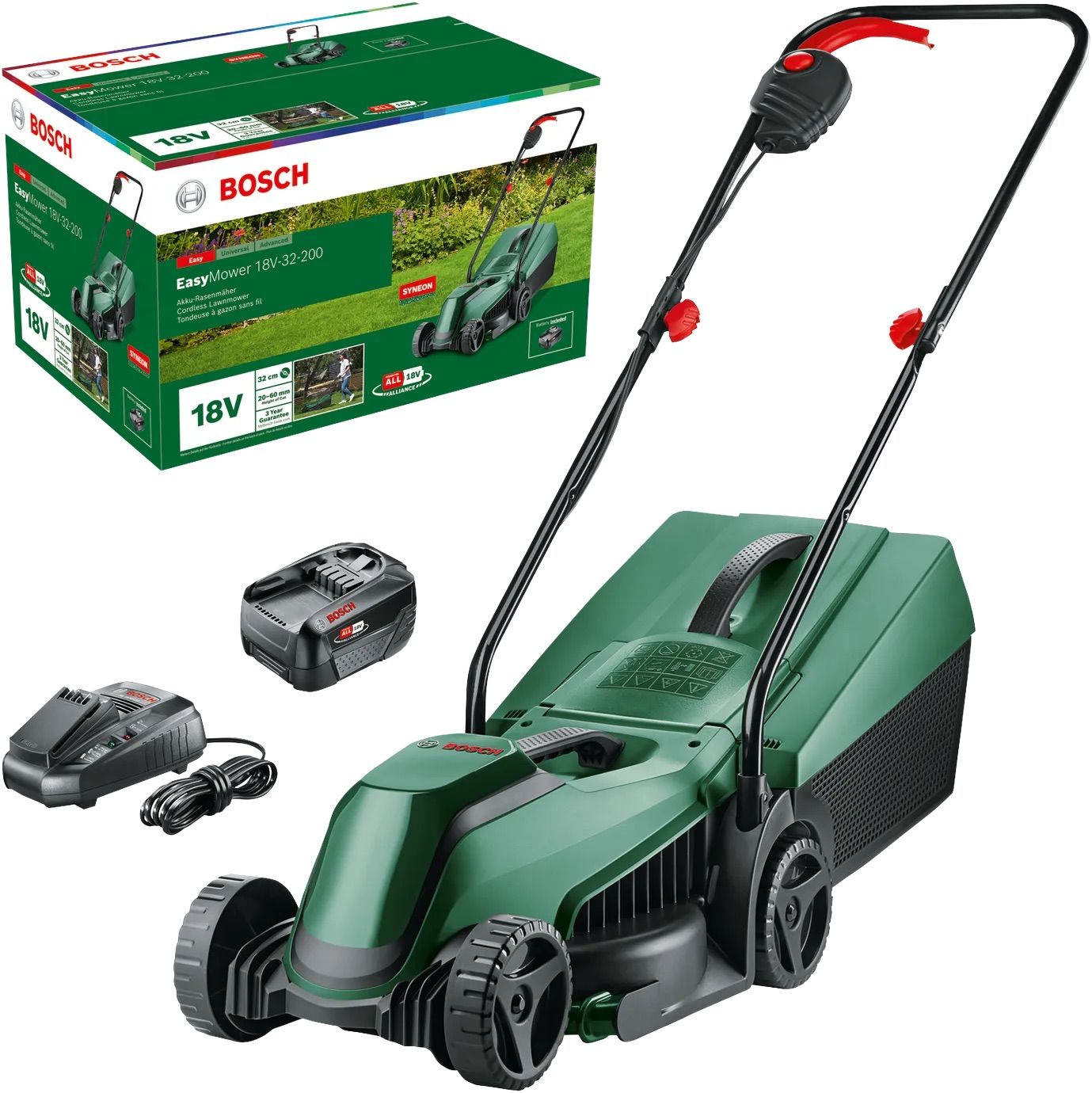 Muruniiduk Bosch Easy Mower 18V-32-200; 18 V; 1x4,0 Ah aku