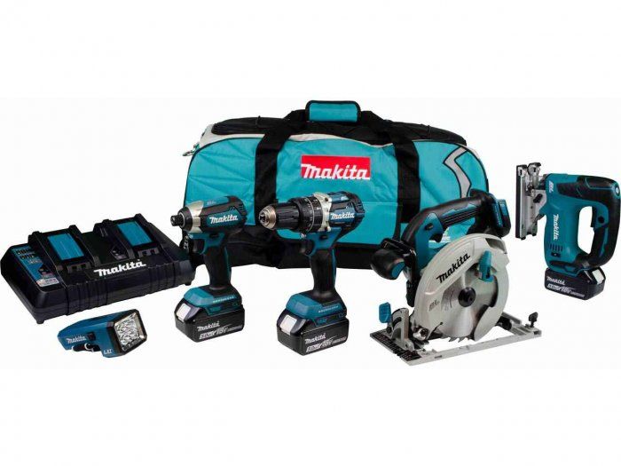 Tööriistakomplekt Makita DLX5043PT (DHP484Z+DHS680Z+DJV182Z+DTD153Z+DML186); 18 V;...