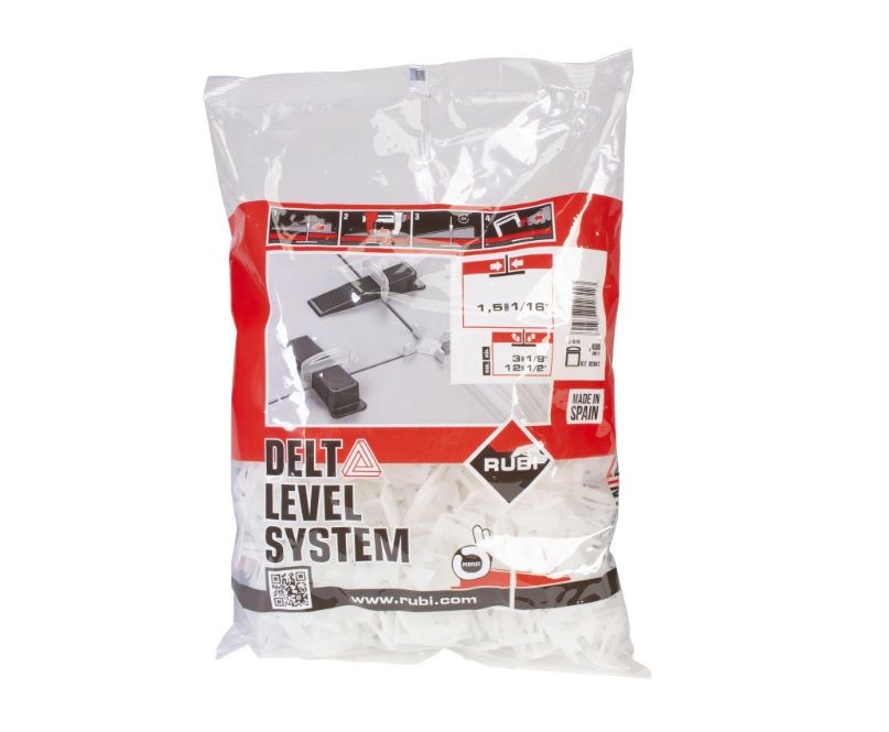Plaadipaigalduse indikaator Rubi DELTA LEVEL.SYS.; 6-15 mm; 5 mm; 400 tk