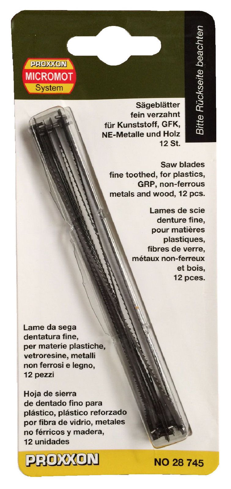 Tikksaeterad Proxxon 28745; 12 tk