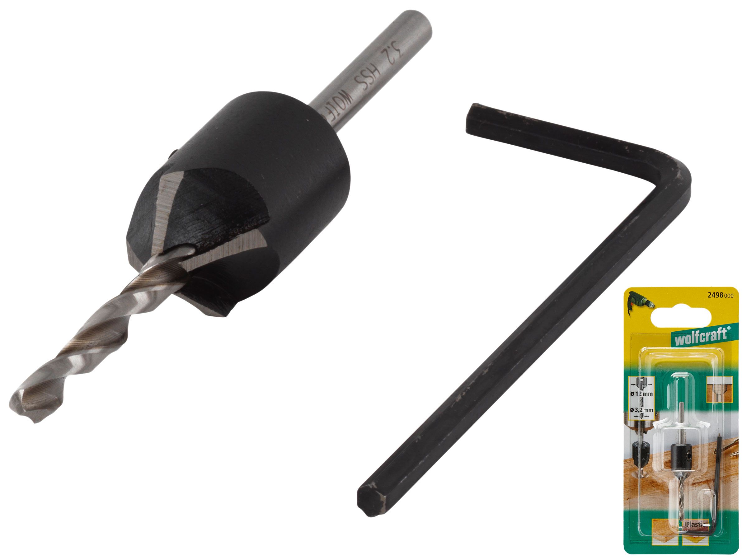 Puidu süvendaja Wolfcraft; 12x3,2 mm