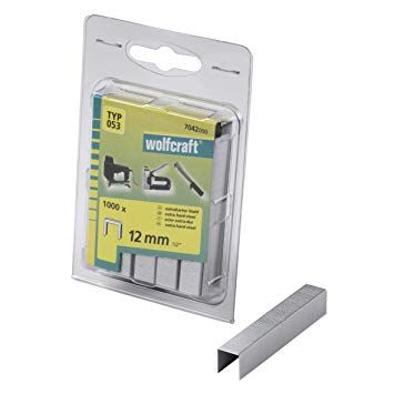 Klambrid Wolfcraft; 12 mm; 1000 tk.; tüüp 53; teras