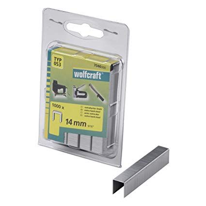 Klambrid Wolfcraft; 14 mm; 1000 tk.; tüüp 53; teras