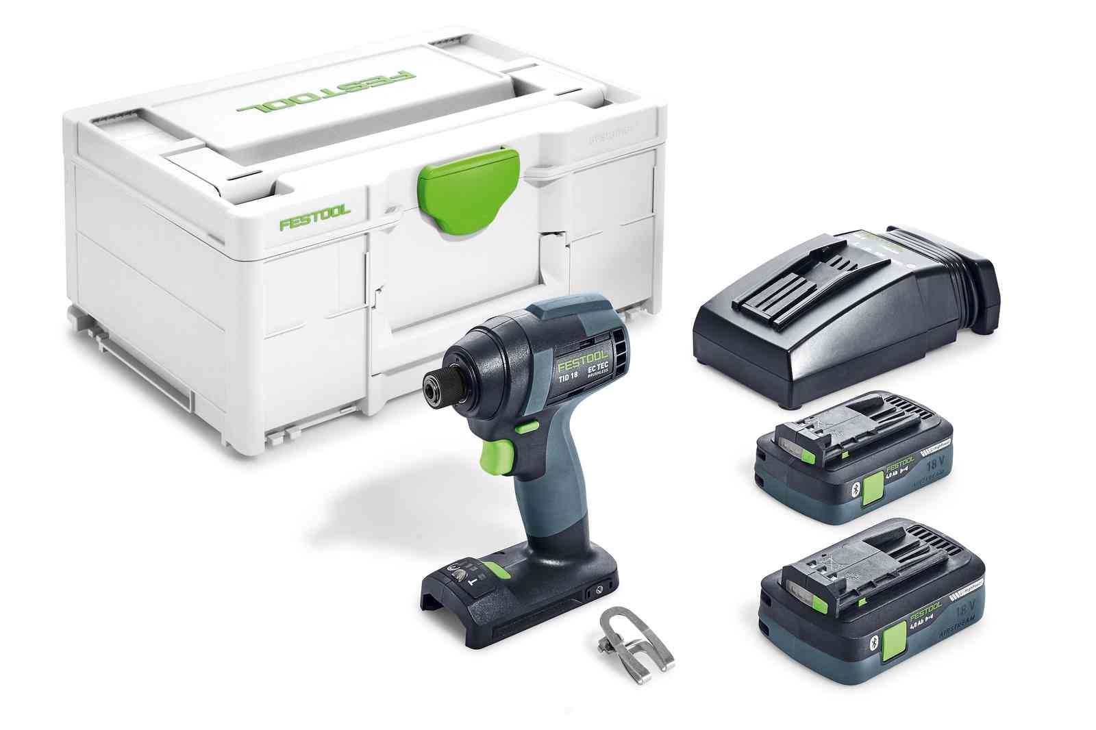 Akulöökkruvikeeraja Festool TID 18 HPC 4,0 I-Plus; 18 V; 2x4,0 Ah aku