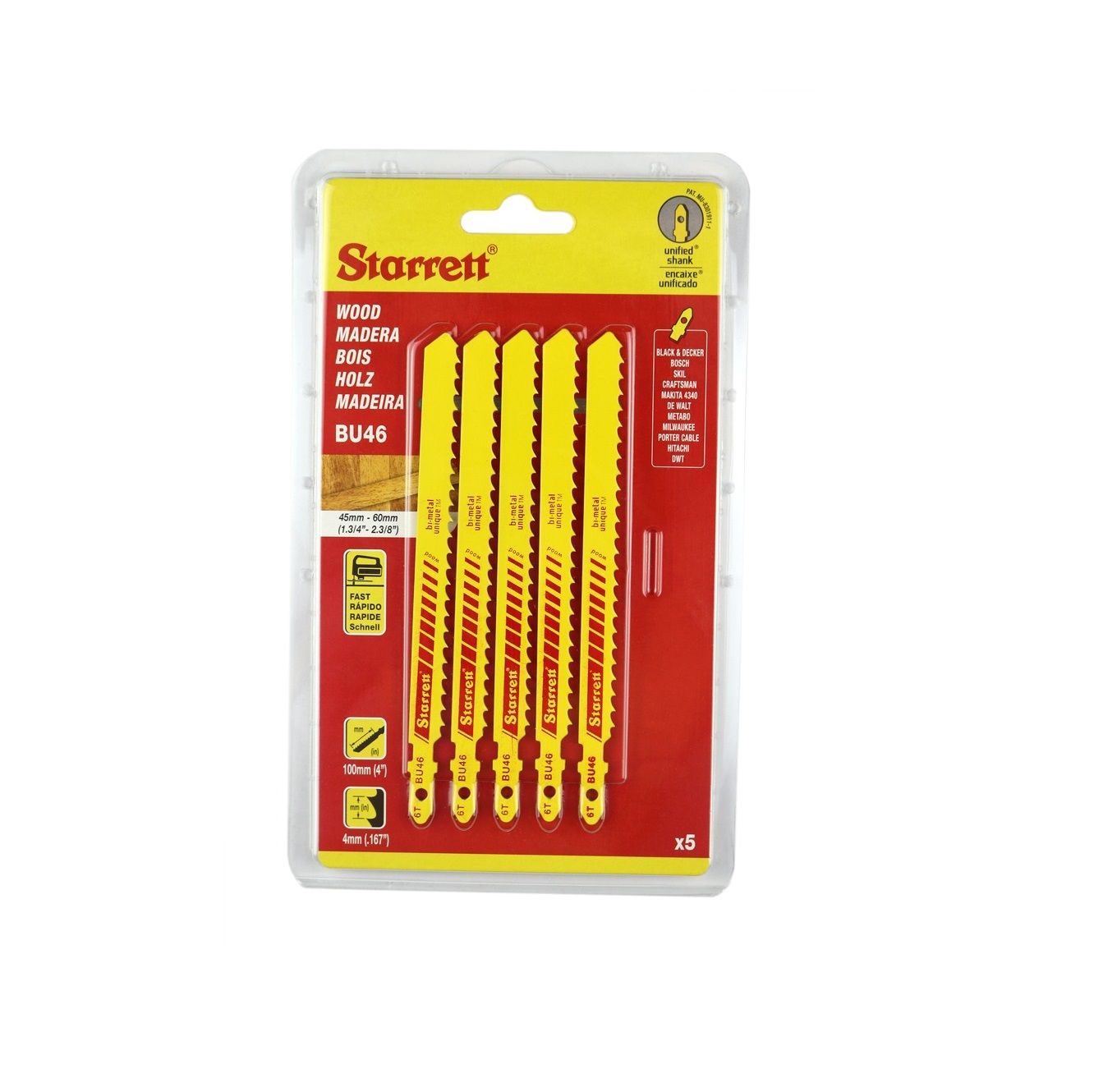 Tikksaetera Starrett BU46; 5 tk