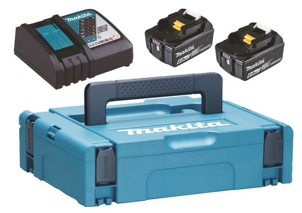 Tarvikute komplekt Makita; 18 V; 2x6,0 Ah aku + Laadija DC18RC