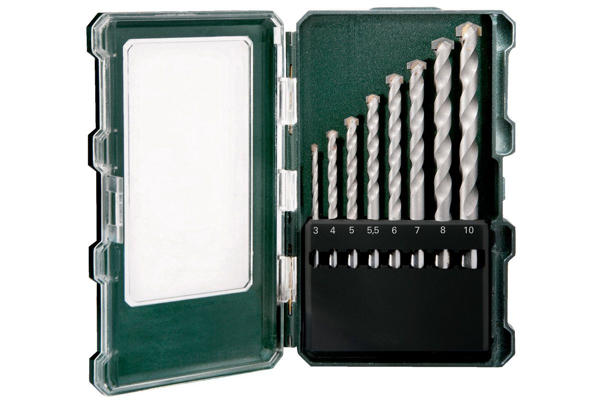 Betoonipuuride komplekt Metabo 8-elements drill set; 3-10 mm; 8 tk
