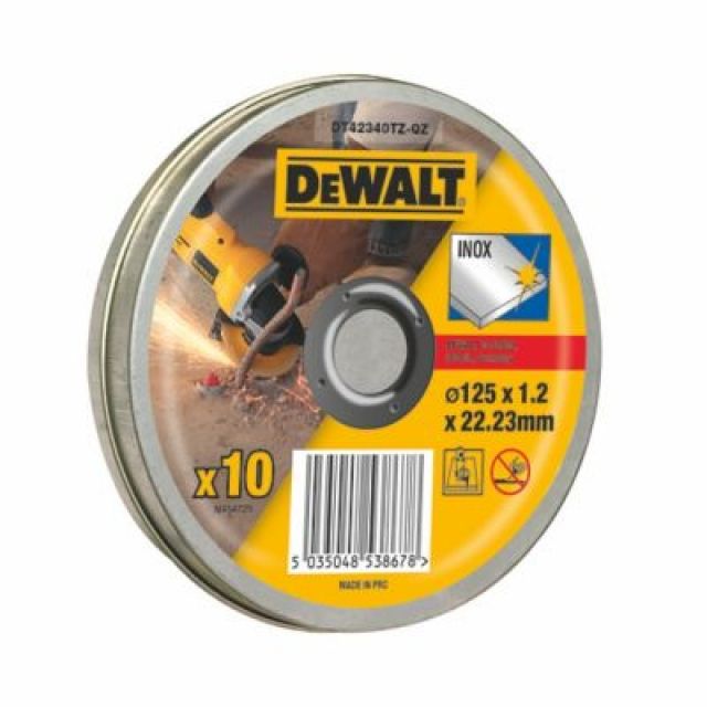 Abrasiiv lõikeketas DeWalt DT42340TZ; 125x1,2 mm; 10 tk