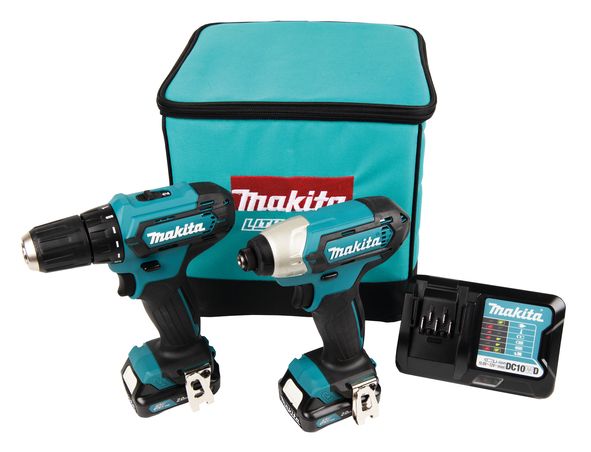 Tööriistakomplekt Makita CLX224A (DF333D + TD110D); 12 V; 2x2,0 Ah aku