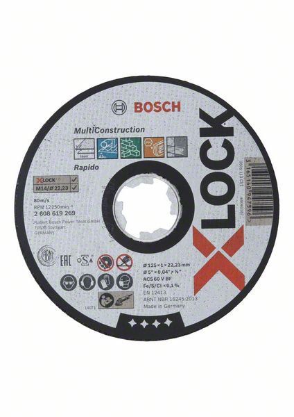 Lihvketas Bosch Multi Construction X-LOCK; Ø125x1,0 mm